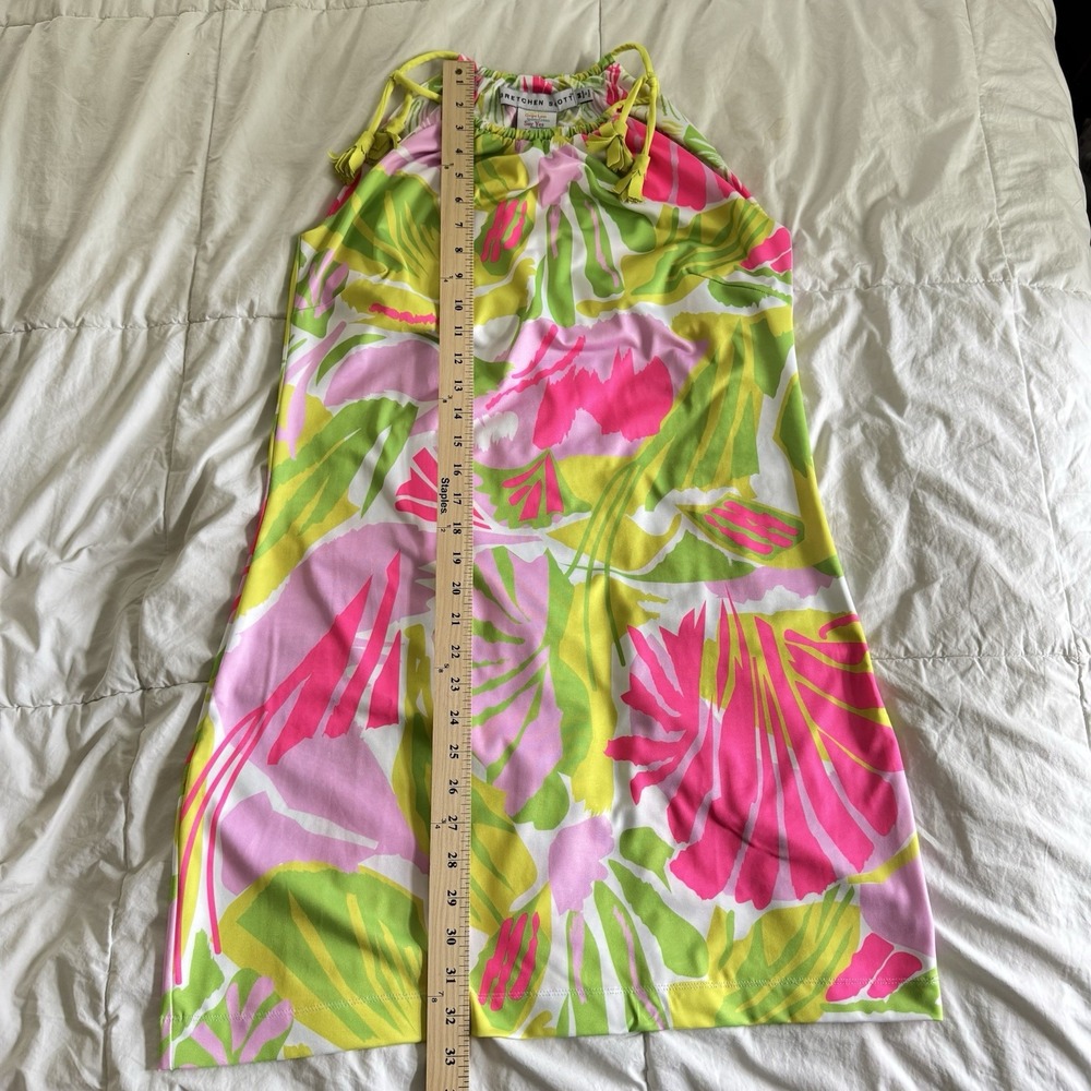 Gretchen Scott Everywhere Tie Tassels Dress-size M-Floral Tropical-Summer-Beach‎ - Picture 5 of 6
